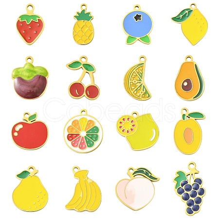 16Pcs 16 Styles 304 Stainless Steel Pendants STAS-CJ0003-10-1