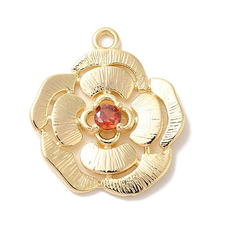 Brass Glass Pendants KK-Z073-15G-03-1