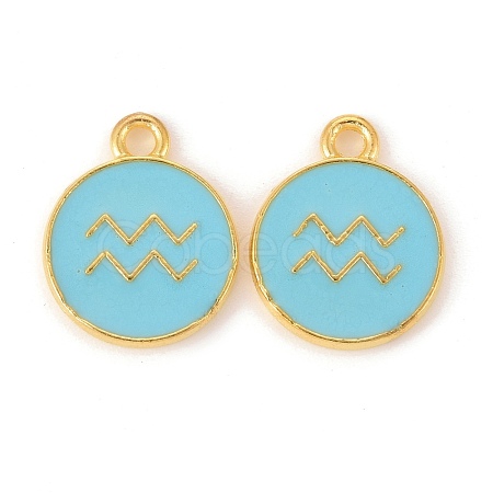 Alloy Enamel Pendants ENAM-S124-01B-16J-1