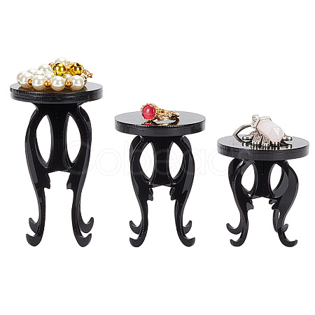 3 Sets 3 Sizes Vase Holder Shaped Acrylic Jewelry Display Stand Sets for Earrings ODIS-WH0043-33-1