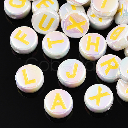 UV Plating Enamel Acrylic Beads PACR-N015-01H-1