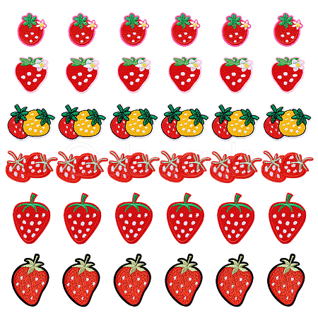 36Pcs 6 Styles Computerized Embroidery Cloth Self Adhesive Patches PATC-PH0001-23-1