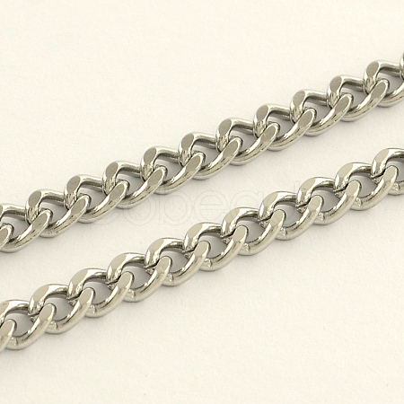 Tarnish Resistant 304 Stainless Steel Curb Chains CHS-R008-07-1