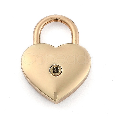 Heart Shaped Zinc Alloy Padlock PALLOY-B025-01LG-1