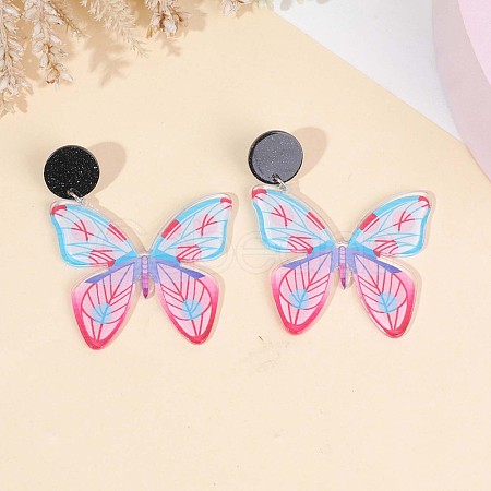 Acrylic Dangle Stud Earrings FS-WGAA5B6-03-1