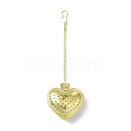 Heart Loose Tea Infuser AJEW-G045-01G-1