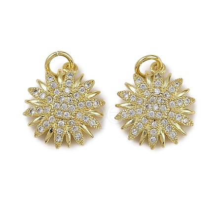 Brass Micro Pave Cubic Zirconia Pendants KK-I358-063G-G-1