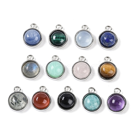 Natural Mixed Stone Pendants G-K372-03P-1