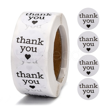 1 Inch Thank You Stickers X-DIY-G025-J04-1