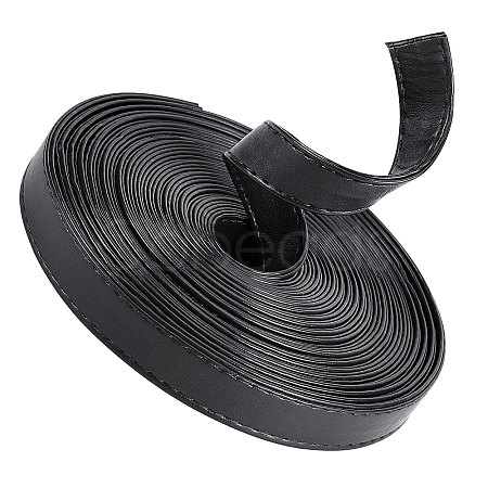 Flat PU Imitation Leather Cord LC-WH0006-05D-02-1