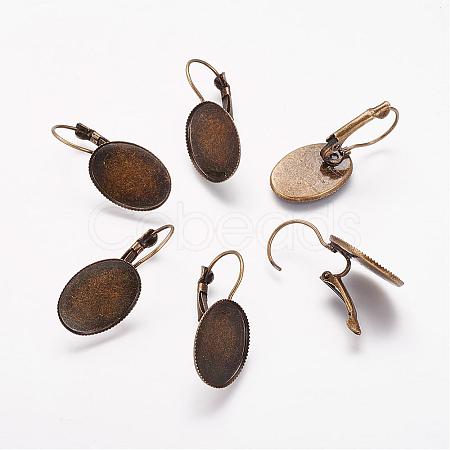 Brass Leverback Earring Findings KK-A025-AB-1