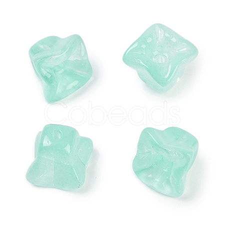Transparent Spray Paint Glass Beads GLAA-H035-03I-1