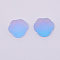 Gradient Style Resin Cabochons, Imitation Food, Little Feet, Blue, 16x16x7mm