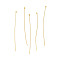 304 Stainless Steel Ball Head Pins, Real 18K Gold Plated, 60x0.5mm, Head: 1.9mm