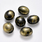 Imitation Gemstone Acrylic Beads, with Glitter Powder, Oval, Black, 28.5x23.5x14.5mm, Hole: 2mm, about 80pcs/500g