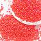 12/0 Round Glass Seed Beads, Grade A, Transparent Colours Rainbow, Red, 1.8~2.0mm, Hole: 0.8mm, about 28000pcs/pound