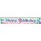 Polyester Hanging Banners Children Birthday, Birthday Party Idea Sign Supplies, Happy Birthday, Black, 300x50cm