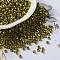 Baking Paint Glass Seed Beads, Cylinder, Dark Khaki, 2.5x2mm, Hole: 1.4mm, about 45359pcs/pound