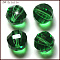 K9 Glass, Imitation Austrian Crystal Beads, Grade AAA, Faceted, Round, Green, 6mm, Hole: 0.7~0.9mm