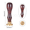 DIY Letter Scrapbook Brass Wax Seal Stamps and Wood Handle AJEW-P068-B02-3
