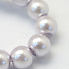Baking Paint Pearlized Glass Pearl Round Bead Strands HY-Q003-10mm-25-3