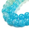 Spray Painted Crackle Glass Beads Strands DGLA-C002-8mm-10-4