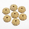 Tibetan Style Bead Caps TIBEB-LF1650Y-G-FF-1