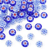 50Pcs 2 Colors Handmade Millefiori Lampwork Beads LAMP-TADJ0001-03B-2