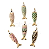 304 Stainless Steel Enamel Pendants STAS-B128-53G-1