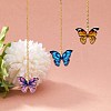 24Pcs 6 Colors Printed Alloy Pendants ENAM-SZ0002-13-5