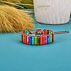 Synthetic Regalite/Imperial Jasper/Sea Sediment Column Beaded Bracelet BJEW-SZ0002-34-4