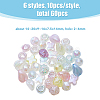 60Pcs 6 Style Plating Acrylic Beads OACR-FH0001-048-2