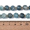 Ombre Effect Dyed Transparent Crackle Glass Beads Strands GLAA-Q111-10MM-01-5