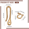 Brass S Hook Clasps and Brass Shackles Clasps PH-KK-P001-01-2