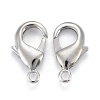 Platinum Brass Lobster Claw Clasps X-KK-903-N-NF-3