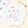 50Pcs Transparent Spray Painted Glass Beads GLAA-FS0002-06F-8