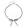 Glass Seed Pendant Necklaces for Women NJEW-MZ00031-01-4
