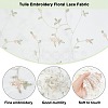 Flower Pattern Polyester Mesh Fabric DIY-WH0453-06B-4