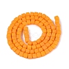 Opaque Frosted Glass Beads Strands GLAA-N072-01A-B04-2