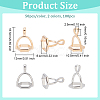 100Pcs 2 Colors Alloy Pinch Bails FIND-OC0002-10-2