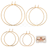 40Pcs 4 Style Brass Hoop Earrings Findings KK-BBC0002-41-1