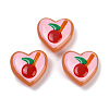 Handmade Heart Lampwork Beads Strands LAMP-P069-04B-05-2