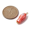 Evil Eye Fish Shaped Glazed Porcelain Pendants PALLOY-JF02166-4
