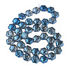 Electroplate Glass Beads Strands EGLA-N008-018-C02-2
