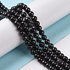 Natural Shungite Beads Strands G-D481-15B-4MM-4