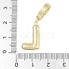 Brass Micro Pave Clear Cubic Zirconia Pendants KK-M289-01L-G-3