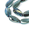 Electroplate Transparent Glass Beads Strands EGLA-N055-02H-3