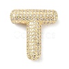 Rack Plating Brass Micro Pave Cubic Zirconia Pendants KK-Q790-01T-G-1