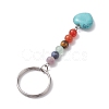 Natural & Synthetic Mixed Gemstone Keychains KEYC-JKC00760-4