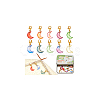 Handmade Lampwork Moon Pendant Locking Stitch Markers HJEW-NB00131-7